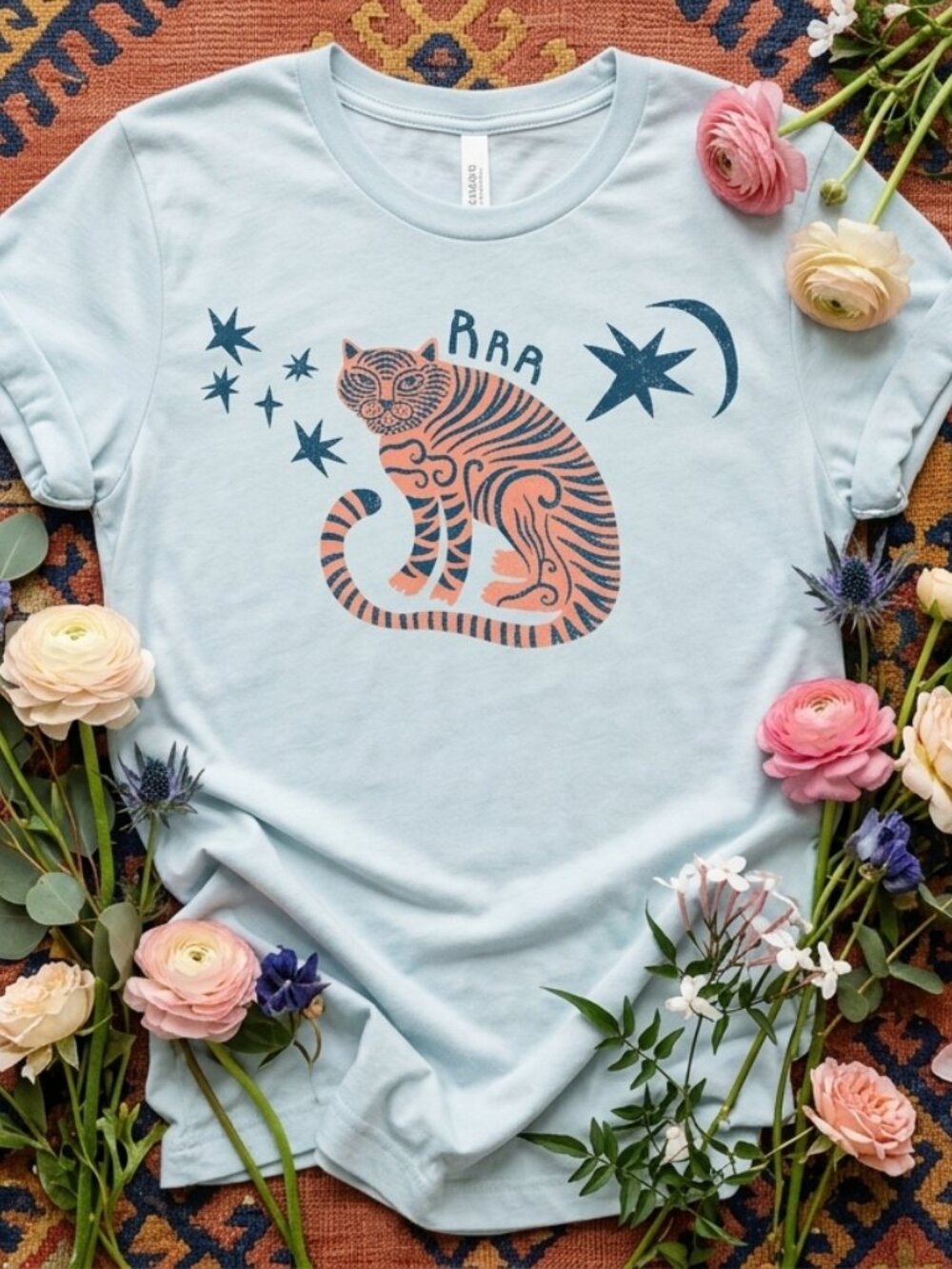 Retro Tiger Graphic T-Shirt 🐅✨ | Eclectic Boho Vintage Tee | Funky Animal